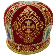Митра "крест" белая