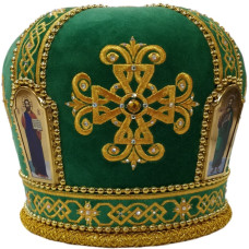 Митра "Крест" зеленая