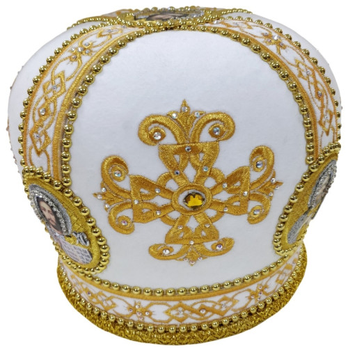 Митра "Крест" белая