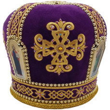 Митра "Крест" фиолетовая