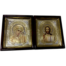 Икона "Винальная пара" (камешки, т. р.) 28х24см