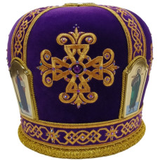 Митра "Xрест" фиолетовая