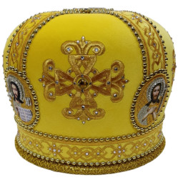 Митра "Xрест" желтая