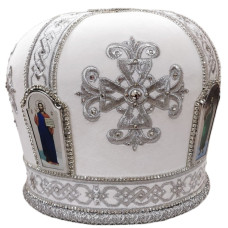 Митра "крест" белая