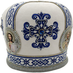 Митра "крест" белая