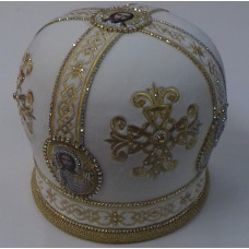 Митра "крест" белая