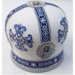 Митра "крест" белая