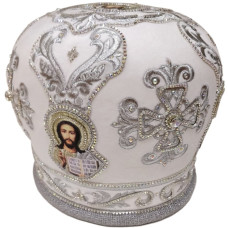 Митра "крест" белая