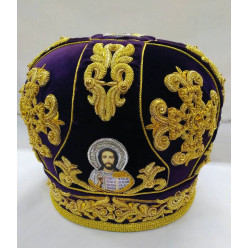 Митра "Крест" фиолетовая