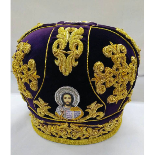 Митра "Крест" фиолетовая