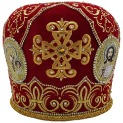 Митра "Крест №2" Красная