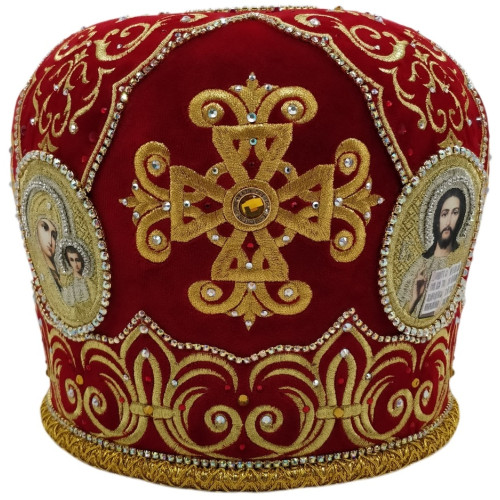 Митра "Крест №2" Красная