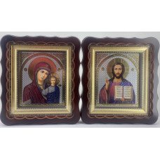 Иконы "Винчающая пара" лит. цветная, корр. без. пат. 27х25см