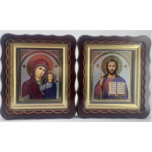 Иконы "Винчающая пара" лит. цветная, корр. без. пат. 27х25см