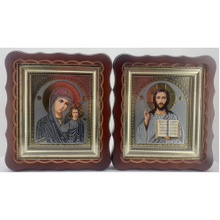 Иконы "Винчающая пара" лит. серая, корр. без. пат. 27х25см